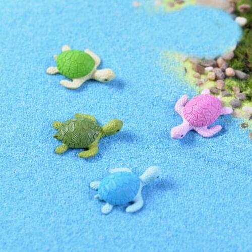 4PCS Mini Turtle Tortoise Miniature Fairy Garden DIY House Terrarium Micro Landscape Decoration Miniature Fairy Garden Figurines