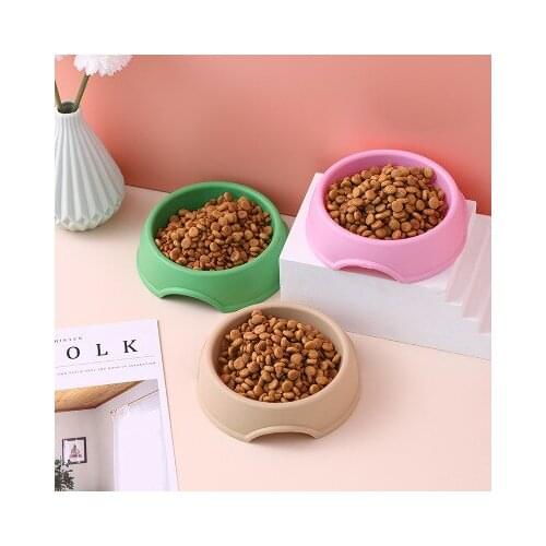Pet Bowl Candy Color Single Bowl Plastic Dog Bowl Pet Food Utensils Dog Food Bowl Cat Bowl Pet Supplies