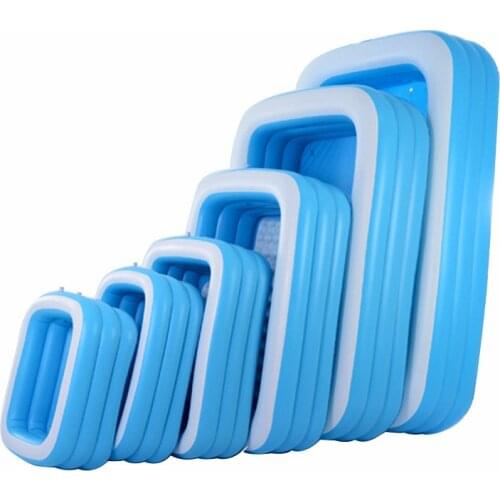 Home Use Swimming Pool 10/7/5ft 150cm/210cm/305cm Inflatable Large Swimming Pool 3 Layers Outdoor Indoor Baby Kids Bathing Tub