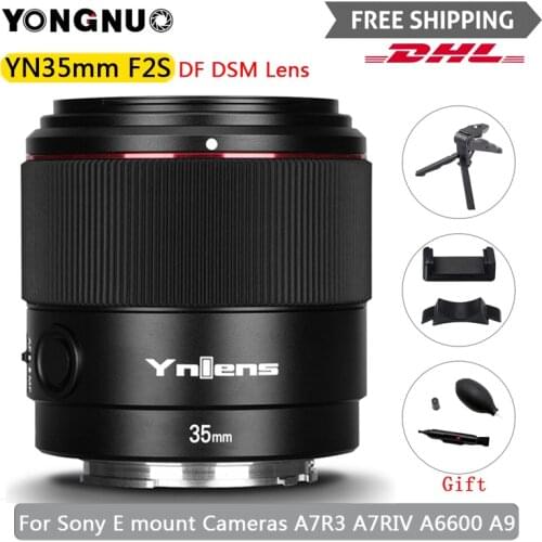 Yongnuo YN35mm F2S DF DSM Cameras Lens AF Full Frame For Sony E mount Camera Lens For SONY A7R3 A7RIV A6600 A9