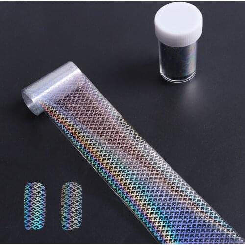 Transfer Fish scales Shiny Laser Foil Nail Art Adhesive Glue Nail Film Full Cover Nail Sticker Transfer Foil Decal For Nail