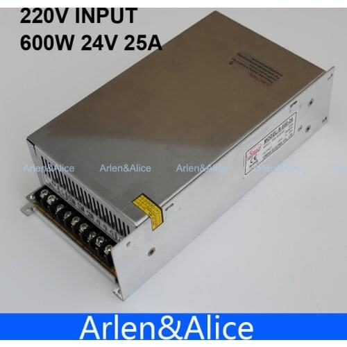 600W 24V adjustable 25A 220V input Single Output Switching power supply for LED Strip light AC to DC