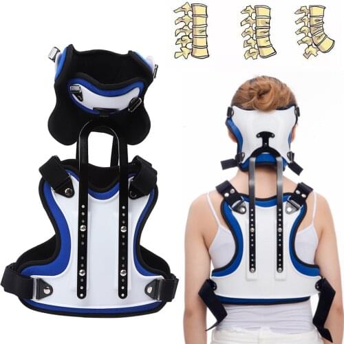 Head Neck Chest Orthosis Adjustable Cervical Thoracic Orthosis U Lumbar Support Comfortable Breathable Not Sultry For Long Time