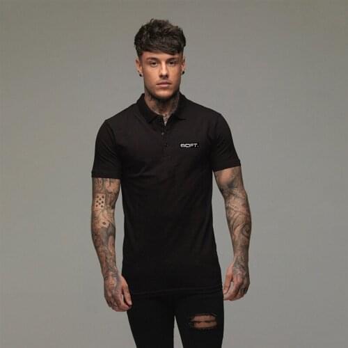 Polo Shirt Men Casual Slim Fit Short Sleeve Polos Men Cotton Fashion Summer Gym Fitness Clothing Breathable Sports Polo Shirt