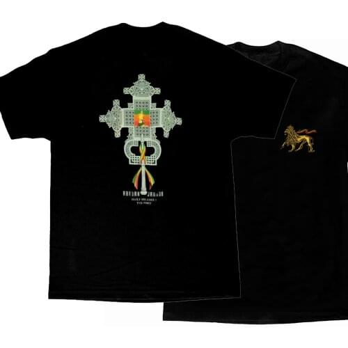 Rastafarian tees Haile Selassie I, Orthodox Cross Mens T-Shirt. Summer Cotton Short Sleeve O-Neck Unisex T Shirt New S-3XL
