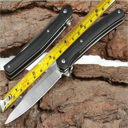 Holy Sword (G10) Black G10 On Both Sides High Hardness Handle Sharp Blade Hunting Camping Knife Folding Pocket Knife EDC Tool