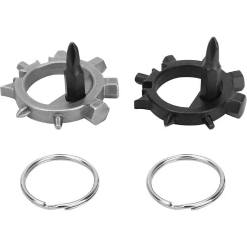 Bicycle Repair Bottle Opener Key Chain High Carbon Steel Hand Tools 12 Functions Screwdriver Portable Multitools