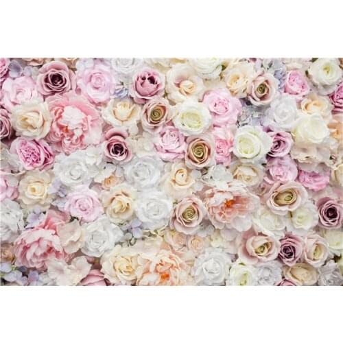 Vinyl Custom Valentine day Photography Backdrops Prop Floral Rose Wooden Photo Studio Background F191220-23