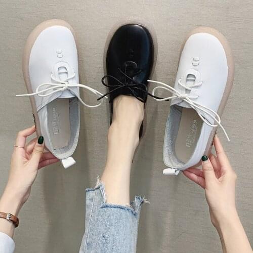 QWEDF 2019 Women Sneakers White Vulcanized Shoes Lace Up Round Toe Casual Women Shoes Fashion Women Shoes Footwear Z2-38
