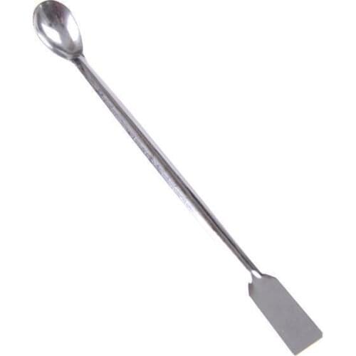 1pc New 200mm Stainless Steel Horn Spoon Medicinal Ladle With Spatula Home Household Handy Tools Laboratory Teaching Use