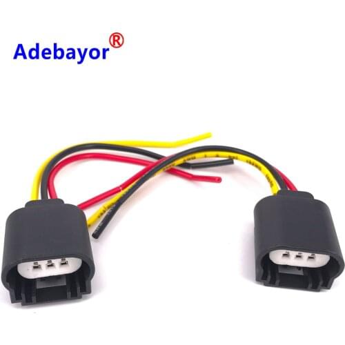 2pcs/lot New 9008 H13 Headlight Extension Socket Connector Plug CERAMIC HITEMP car light source car styling