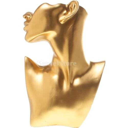 3Pcs Resin Female Necklace Earring Mannequin Display Bust Organizer Rack