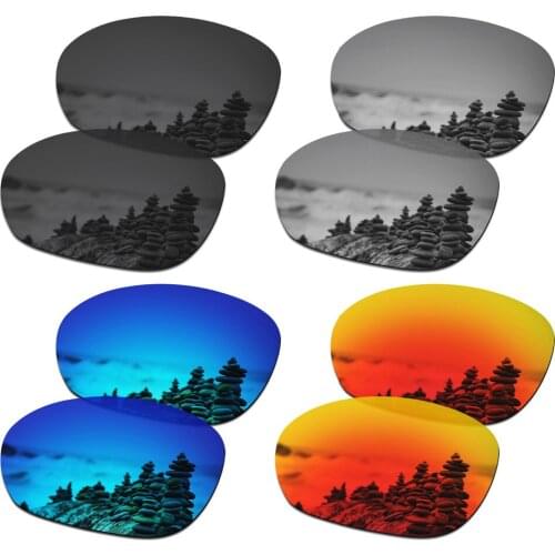 SmartVLT 4 Pairs Polarized Sunglasses Replacement Lenses for Oakley Pulse - 4 Colors