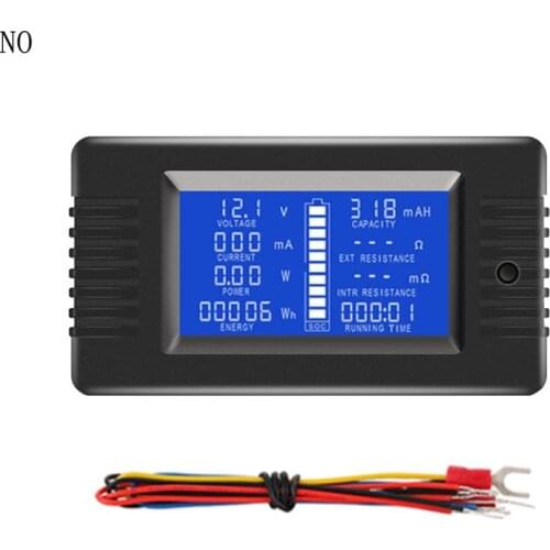 DC 0-200V 0-300A Battery Tester Voltmeter Ammeter Power Voltage Current Impedance Capacity Energy Time Meter Monitor