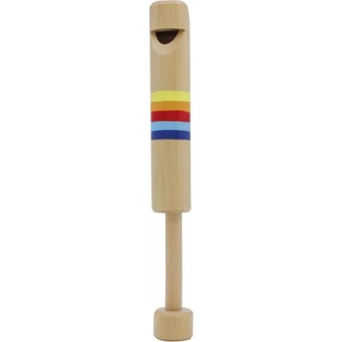 Push & Pull Wooden Fipple Flute Whistle Musical Instrument Toy for Kids Children Boys Girls Christmas Gift