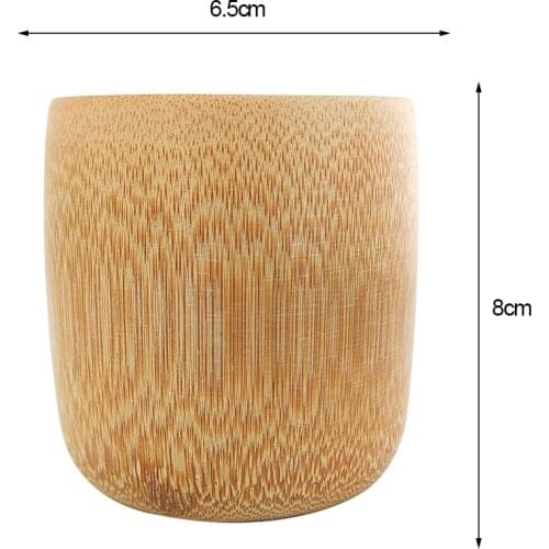 Home Japanese Style Natural Bamboo Cup Tea Cups Green Natural Pure Handmade Bamboo Tea Cups Water Cup Bamboo Round Tea Cups