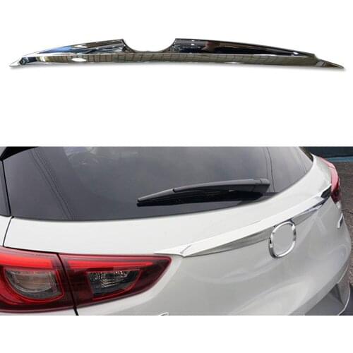 ABS Chrome Car Rear Tail Door Trunk Lid Cover Trim Molding For Mazda CX3 2016-2018