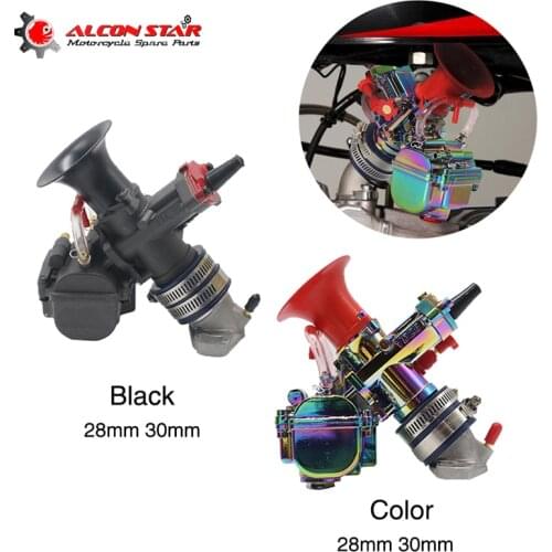 Aclonstar- YD-MJN28 YD-MJN30 Motorcycle Yoshimu Dual Stack Carburetor Power Up Kit For Honda Monkey ATV Quad Go Kart Dit Bike