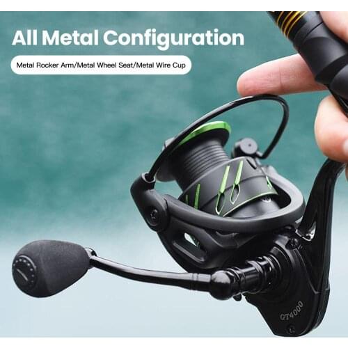 Spinning Fishing Reel Metal Coil 13+1BB 5.0:1/4.7:1 Stainless Steel Handle Arm Foot Grip Sea Carp Fishing Reel
