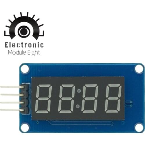 TM1637 4 Bits Digital LED Display Module For arduino 7 Segment 0.36Inch Clock RED Anode Tube Four Serial Driver Board Pack