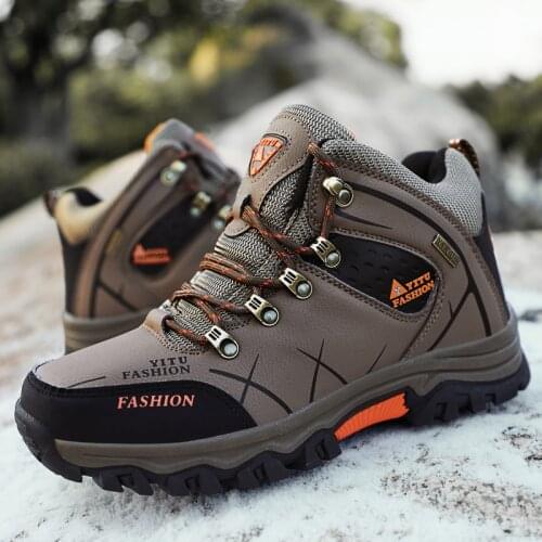 Men Hiking Shoes Winter Mountain Climbing Boots Sport Trekking Camping Shoes Zapatillas Hombre Large Size