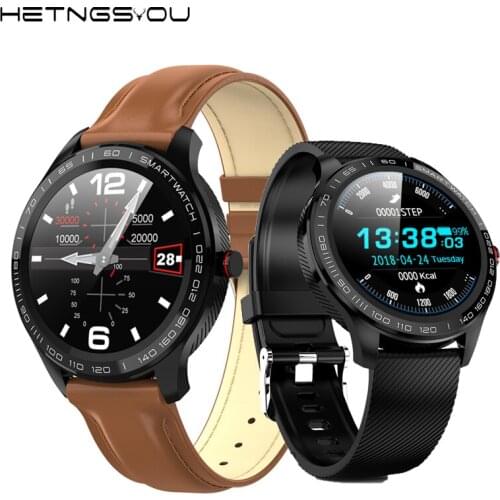 HETNGSYOU L9 Android Smart Watch Men ECG Heart Rate Blood Pressure Monitor 1.3 inch Full Screen Touch IP68 Waterproof Smartwatch