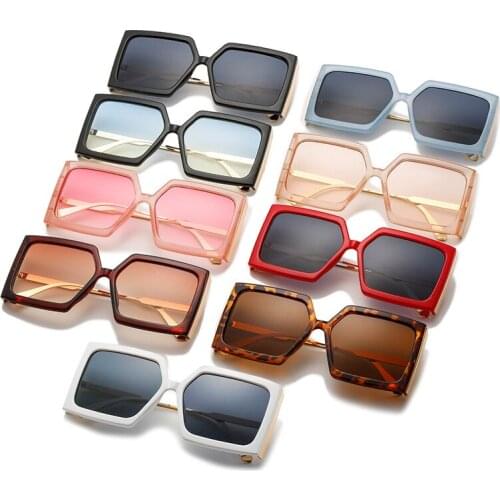 2021 New Oversized Square Sunglasses Women Luxury Brand Fashion Large Frame Sun Glasses For Female Trendy