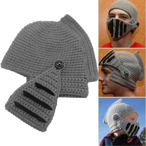 Cooling Men Knight Knit Beard Hats Breathable Spring Cycling Caps Bicycle Cap Helmet Liner Sports Fishing Running Hat Knitwear