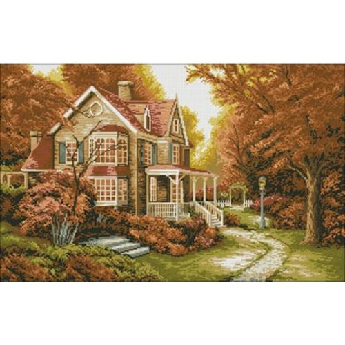 Autumn Villa patterns Counted Cross Stitch 11CT 14CT 18CT DIY Chinese Cross Stitch Kits Embroidery Needlework Sets