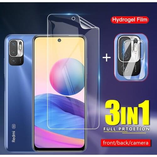 Front / Back Soft TPU Protective Hydrogel Film For Xiaomi Poco M3 Pro Redmi Note 10 10T 5G Camera Lens Screen Protector Glass