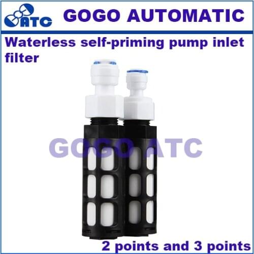 2 points and 3 tubes quick-connect intercept filter. Water purifier water-free pressure self-priming pump inlet filter filter