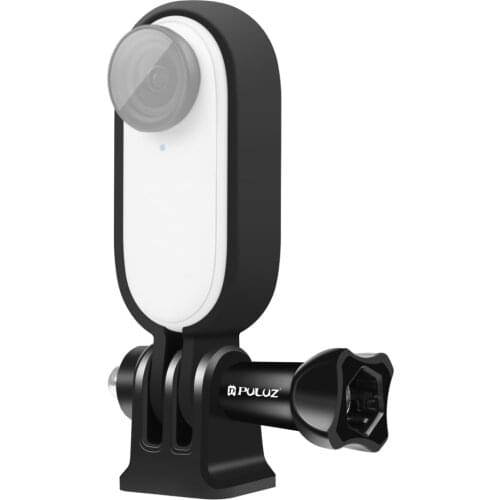 PULUZ Plastic Protective Frame Mount Cage with Tripod Adapter Adjustable Angle Bracket for Insta360 GO 2 / ONE X Sports Camera