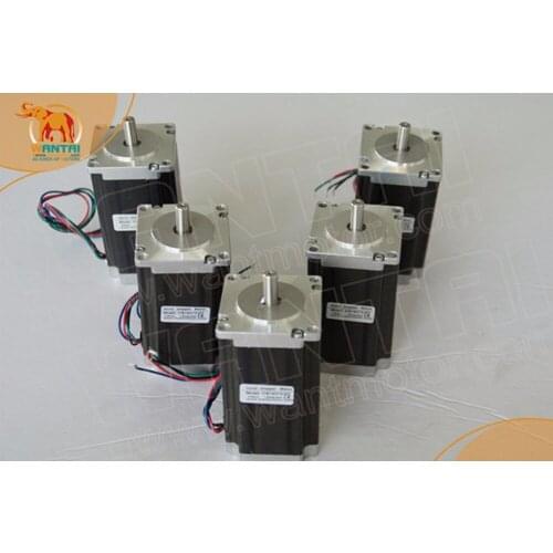 Germany Free ship - 5PCS Nema23 Wantai Stepper Motor 428oz-in WT57STH115-4204A,Single Shaft , 4.2A