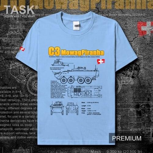 Swiss Mowag Piranha IIIC 88 armored transport vehicle mens t shirt Short-sleeved mens jerseys Top printed new clothes summer