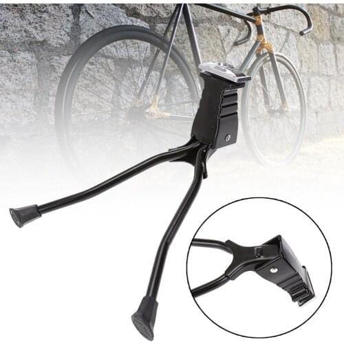 Double Leg Bike Kickstand Foldable Adjustable Center Mount Mount Bicycle Stand Fits 26" and Above for Bicycle Road Bike