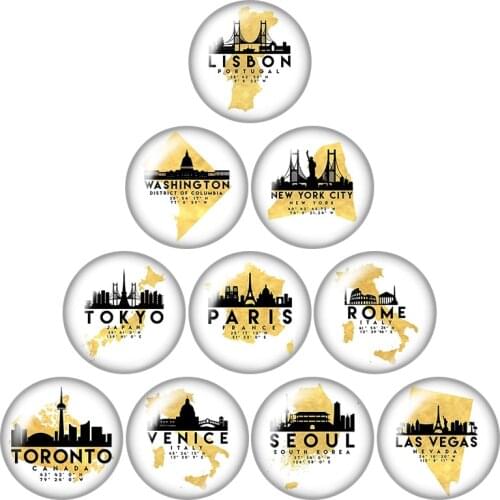 National symbol Famous Buildings Paris Europe 12mm/16mm/18mm/25mm Round photo glass cabochon demo flat back Making Findings