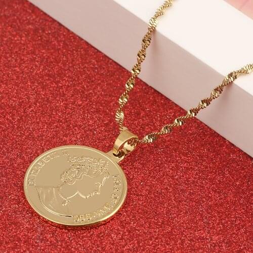 Wedding British Solomon Islands Ten Cents Coin Sea Spirit Ngoreru Elizabeth Isle of Man 1990 Dos Pesos Pendant Jewelry