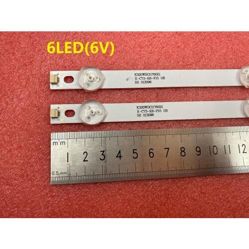 New 2 PCS 6LED 583mm LED backlight strip for TX-32ER250ZZ 4708-K32WDC-A2113N01 K320WDC2B K320WDC1 A2 471R1P44 K320WDC1176021