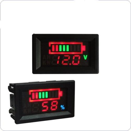 Battery tester Discharge voltage Indicator meter capacity Tester voltmeter Electric Vehicle Acid lead 12V-96V 48Vdefault
