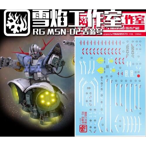XY water decal for RG 1/144 MSN-02 Zeong GUNDAM 0079 OYW Char