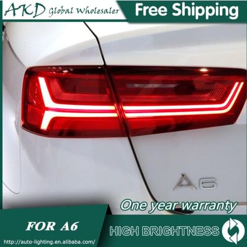 Tail Lamp For Car Audi A6 2012-2016 A6L Tail Lights Led Fog Lights DRL Daytime Running Lights Tuning Car Accessories