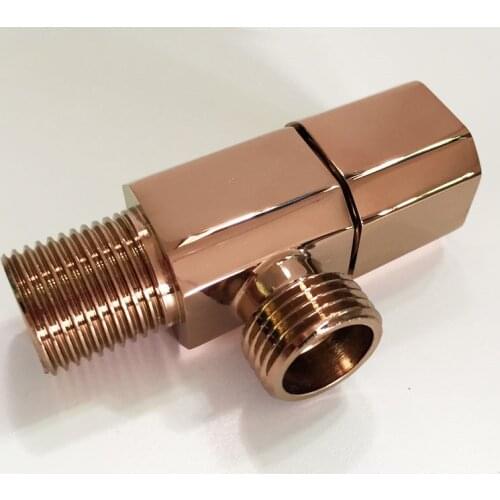 Filling Valves Total Brass Angle Valves 1/2"Male x 1/2" Male Bathroom Bidet Valve Bathroom Accessories Gold/Rose gold/Black