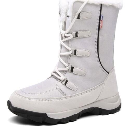 Women Boots Waterproof Winter Shoes Women Snow Boots Platform Keep Warm Ankle Winter Boots With Thick Fur Heels Botas Mujer