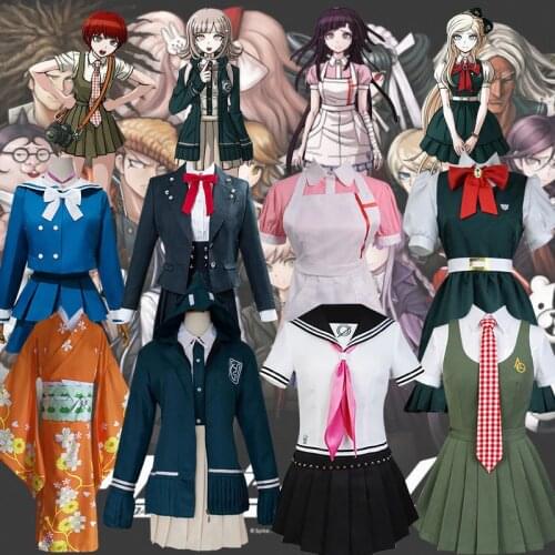 Dangan Ronpa 2 V2 V3 Chiaki Nanami Danganronpa Mikan Tsumiki Cosplay Costume Shirogane Tsumugi Women Halloween School Uniform