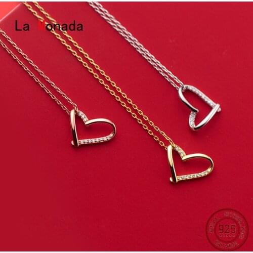 La Monada Silver Chain Necklace For Women Irregular Heart Fashion Minimalist Silver 925 Jewelry On The Neck Womens Necklaces