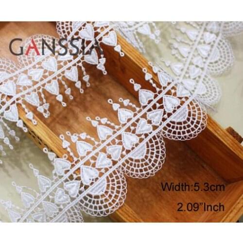 1yard Width:5.3cm Quality Laces Trim Ivory White Lace for Decorative Crafts(SS-2193)