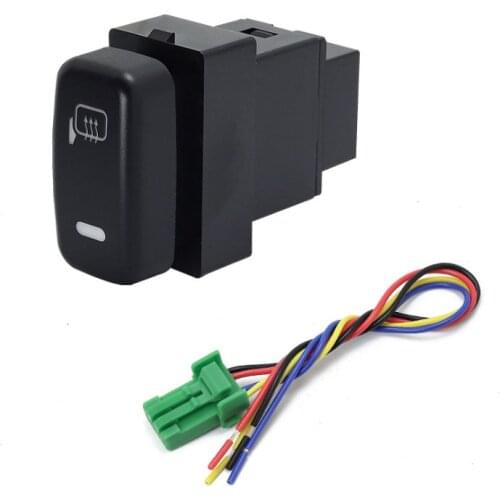 1PC 12V red LED Electronic dog Heating Rearview After Fog Light Driving recorder Switch Button For Mitsubishi Outlander 06-12