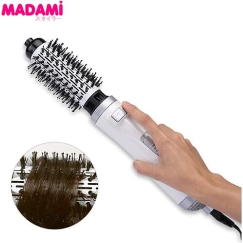 2 in 1 Hair Dryer Brush Multifunctional Styling Tools Straightening Comb Curler Hairdryer Rotational Profession Salon Blow Dryer