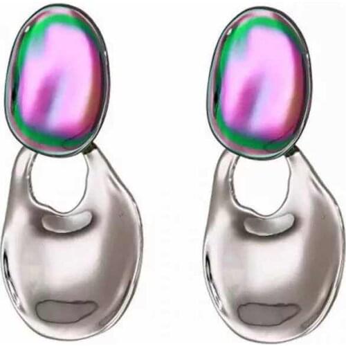 2019 Amybaby Designer High Quality Luxury Womens Copper Double Circle Shape Womens Drop Earring Jewelry For Party