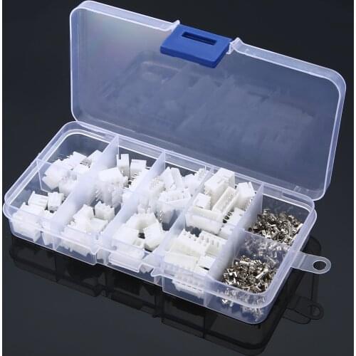 40 Set 2.54mm Pitch Terminal 2/3/4/5 Pin Housing Header PCB Wire Connectors with Box AWG#24-#32